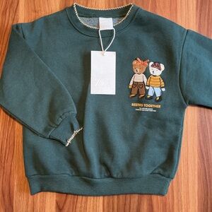 NWT Zara 3Y Embroidered Crewneck